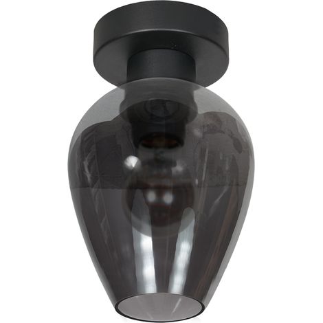Steinhauer - plafoniera - Bloeba - nero - vetro metallo - Ø 15cm (1/2)