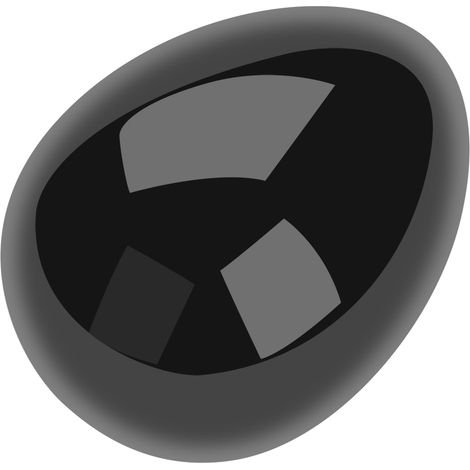 Boule en cristal d'obsidienne noire naturelle, surface lisse, objet de collection et de décoration. (1/5)