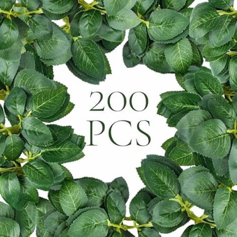 200 pétalos/hojas de rosa sueltos, follaje artificial y pétalos y hojas de rosa simulados, adecuados para ramos de novia hechos a mano, decoración de mesas y decoración de fiestas.