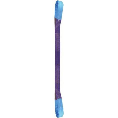 Élingue sangle double polyester 1 tonne – 2 boucles renforcées – Traitement anti-abrasion – Norme EN 1492-1 – Milnov