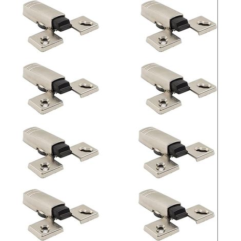 Amortisseur de Boîtier de Charnière Butée de Ferrage Soft Close Système de Porte à Visser au Niveau de la Charnières avec Silent Plein Recouvrement Lot de 8 (1/5)