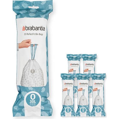Brabantia PerfectFit Bags O 30 litre Multipack of 120 bags 6x20