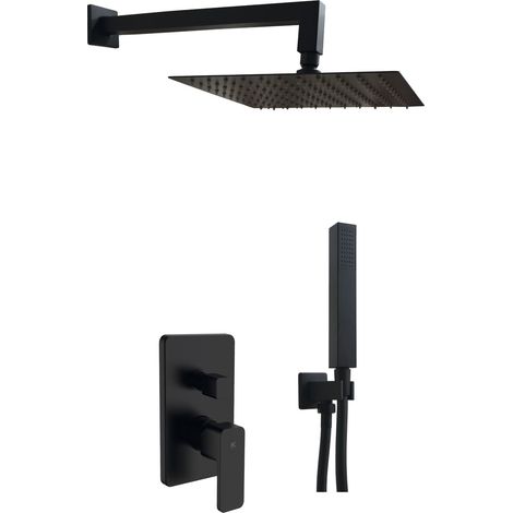 Conjunto de ducha emp 2 vias pared SKARA negro mate - KÄLLA