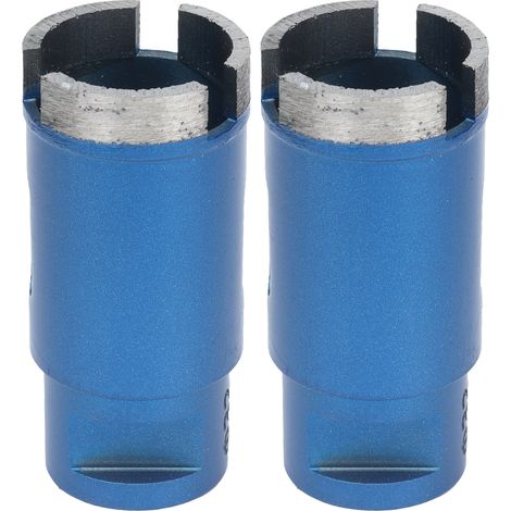 32-mm-Bohrer mit blauer Spitze für Marmor, Granit, Keramik, Fliesen und Beton, 2 Stück, saubere Schnitte, geschärftes Hartmetall, robust (1/5)