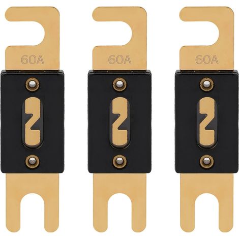 Fusible 60A 32V Fusibles Voiture à Plats 60 Ampère 32VDC pour Auto Audio Protection (1/4)