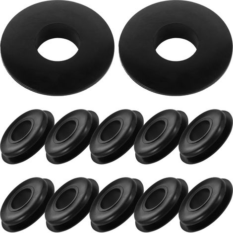 Kit de 100 Joints en Caoutchouc Noir pour Poignée de Vanne de Semi-Remorque Joints Universels D’Étanchéité Robustes Accessoires de Fixation pour Tuyaux D’Air Usage Automobile (1/5)