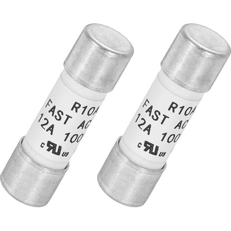 Fusible Rapide FF en Céramique DC 1000V 12A, 2pcs Fusibles Tube Cartouche à Coupure Rapides de Protection à Limitation de Courant (1/5)