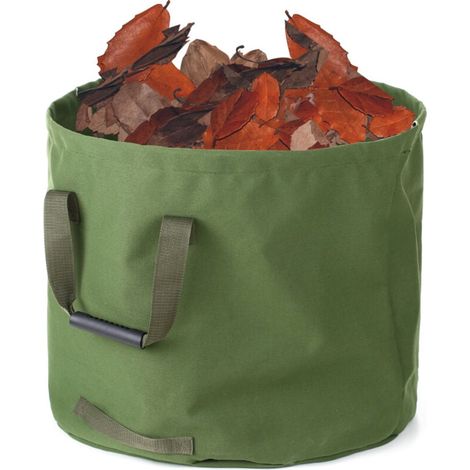 Trywise Sac de jardin pliable en toile réutilisable, résistant à l'eau, pour déchets de feuilles de jardin (1/4)