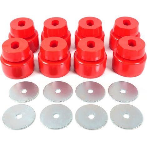 7-141 is suitable for 99-14 Chevrolet Silverado GMC1500/2500 polyurethane mounting bushings - Red (1/3)
