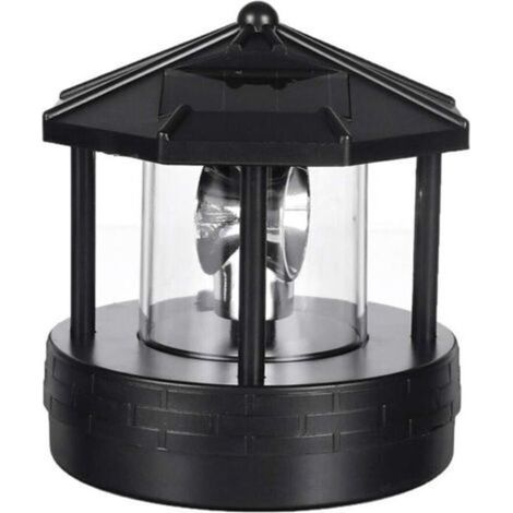 LED Rotating Lighthouse, Solar Garden Yard Lawn Lamp Waterproof Retro Decoration Exquisite Gift for Garden Patio Yard Lawn Home Decor (1/4)