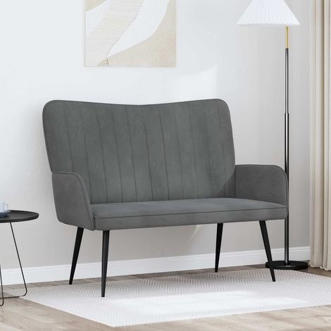 Sofá de 2 Plazas Gris oscuro 115 x 61 x 87 cm