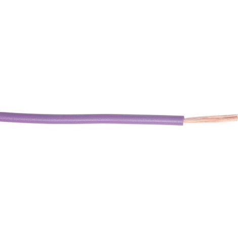 Fil de câblage électrique RS PRO, 2,5 mm² 2,5 mm², 450/750 V, PVC Violet, 100m ( Prix pour Bobine de 100 Mètres )