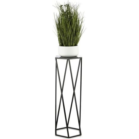 Portafiori per piante nero 70 cm (1/5)