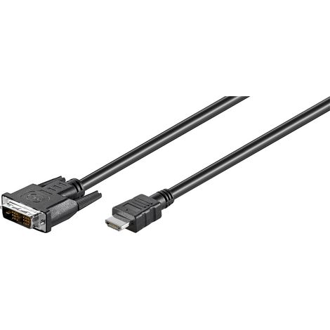 Cavo DVI-D/HDMI™, placcato nickel, Spina DVI-D Single-Link (18 + 1 pin)  connettore HDMI™ (tipo A). Lunghezza del Cavo 3 m