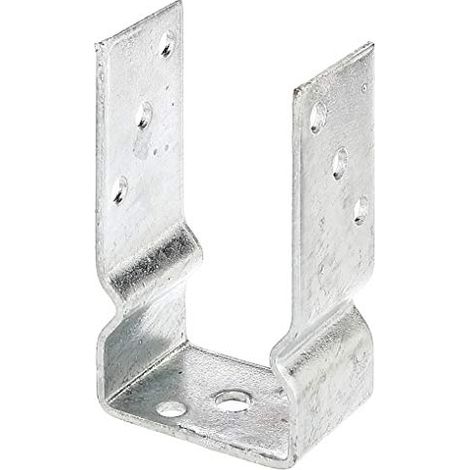 GAH-Alberts - Supporto metallico ad U da avvitare al palo di sostegno per recinzione, zincato a caldo 81 mm (1/3)