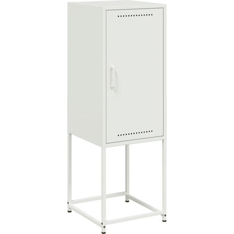 Maison Exclusive - Buffet haut blanc 36x39x107 cm acier (1/5)