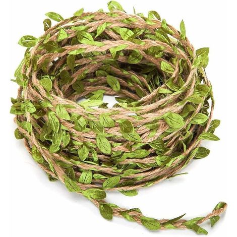 Guirlande de Feuilles Artificielles - 20M - Décoration Murale de Feuilles Artificielles de Style Liane Jungle Rustique pour Jardin ou Mariage