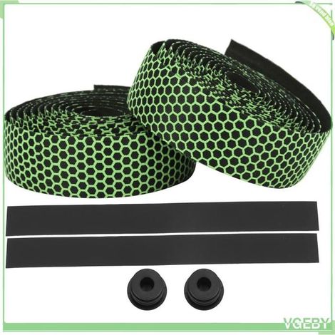 Fafeicy Bande de guidon Ruban Adhésif Antidérapant En Mousse Pour Guidon De Vélo De Route Avec Embouts - sport decoration Vert (1/5)