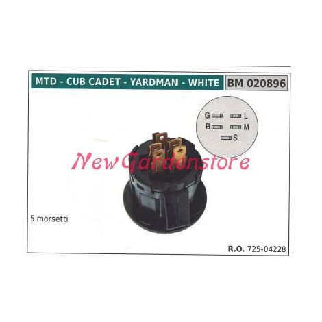 Interruttore avviamento MTD 5 morsetti 020896