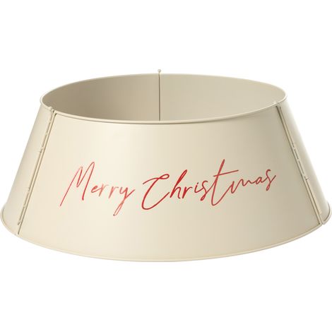 Base de árbol de Navidad de hierro tronco redondo moderno accesorios navideños para interiores beige Imatra