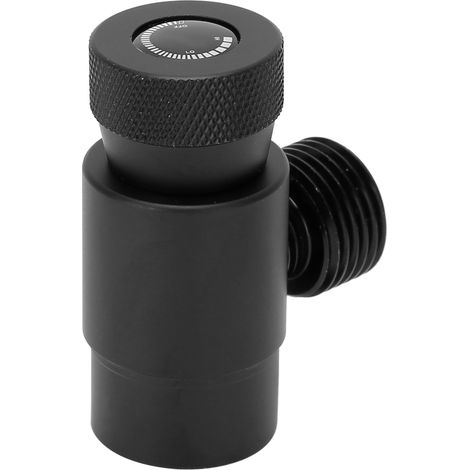 Adaptateur de remplissage CO2 pour cylindre soda en alliage d'aluminium ASA avec raccord CGA320 noir