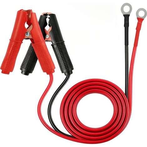 ensemble de 2 pinces crocodile pour chargeur de batterie - Adaptées aux appareils 12V et 24V avec câble d'extension 1m - protection fusible 30A - démarrage d'urgence (1/5)