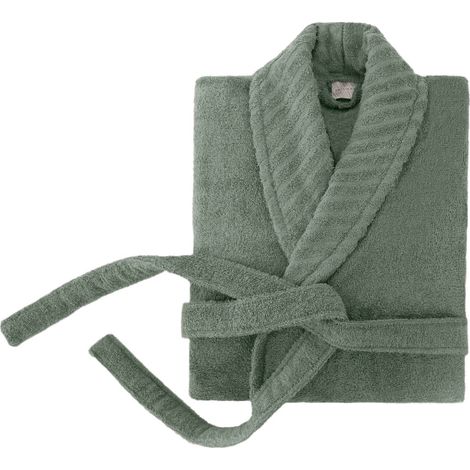 Albornoz, bata, bata de sauna Albornoz, bata, bata de sauna 100% Algodón Verde (1/5)