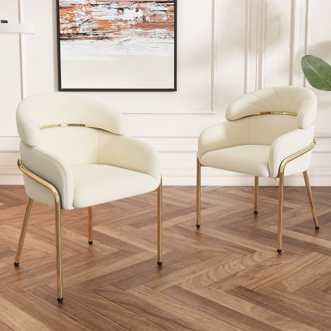 Chaise de salle à manger individuelle, style luxueux et léger, idéale pour le salon, la chambre ou comme chaise de détente. Pieds en métal, revêtement en velours gris.