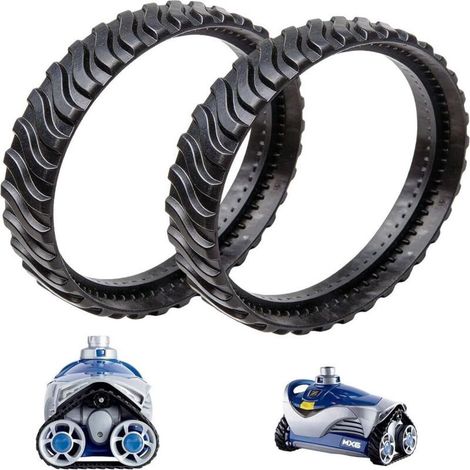 2PCS Pneus de Rechange Compatible avec Zodiac Mx8 Mx6 Baracuda R0526100 Rechange pour Nettoyage de Piscine Courroie d'Entraînement de Chenille de Rechange Chenilles en Caoutchouc de Rechanges (1/4)
