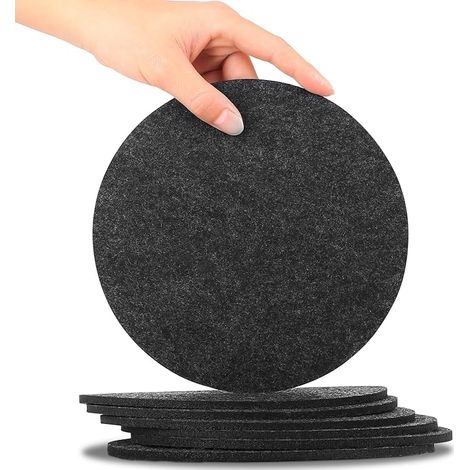 Protege Poele Feutrine, 22 cm Protection Poele et Casserole, Dessous de Plat Ronds en Feutre, Protège-casseroles, Séparateurs d'Assiettes Ronds en Feutre, sous-Verres Pots, Verres, vases (1/5)