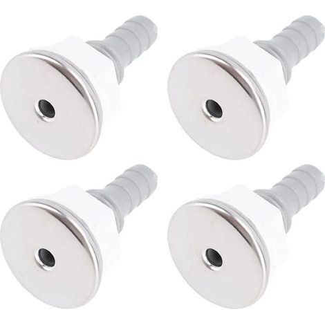 Lot de 4 buses à bulles pour baignoire, SPA, raccords d'air droits pour pièces de massage, accessoires de rechange en PVC pour piscine et baignoire, argenté (1/5)