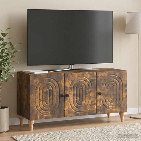 TV-Schränk Geräucherte Eiche 99 x 34,5 x 50 cm Holzwerkstoff (1/5)