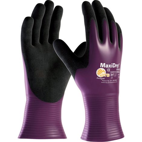 Gants tricoté Nylon/Lycra® MaxiDry® Oil™ rouge pourpre/noir T9 - ATG - AT056426-ZZ09DCA