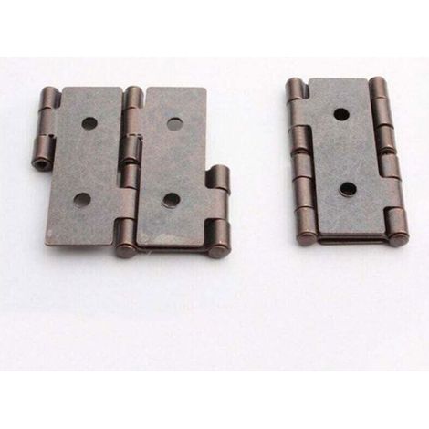 8pcs Charnières paravent double action - Fermeture bidirectionnelle Montage facile - Planche pliante 15 mm - 46x42 mm Rouge (1/2)