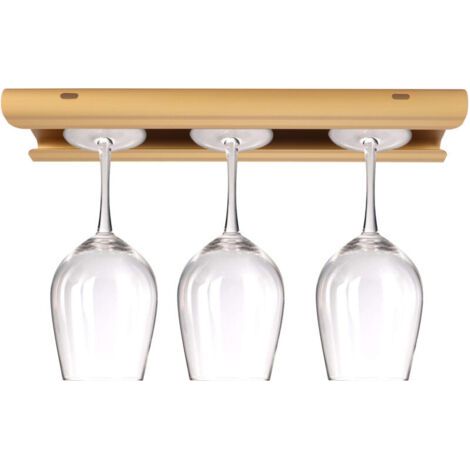 QORVA
-Accessoires de rangement de cuisine, support en verre à vin à l'envers, porte-ustensiles, armoire de cuisine à domicile, décoration de Bar, Bronze..