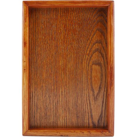 Plateau de service en bois pour salon, petit-déjeuner et rangement - 22x15cm - Idéal pour maison et réceptions (1/5)