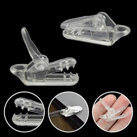 Lot de 10 pinces pour bâche, tente et auvent, avec boucles de fixation pour protection contre le vent et accessoires réutilisables pour le camping, l'alpinisme et le montagne. (1/5)