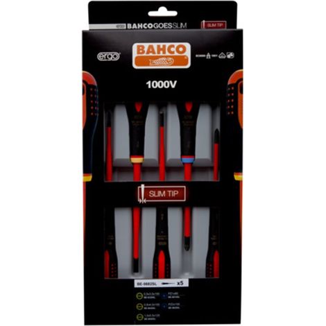 Herramientas de acabado Bahco ergo insulated slim aislamiento 1000V