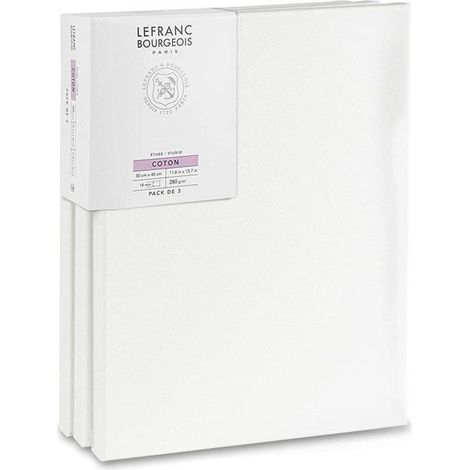 Lot de 3 châssis coton 30x40cm - Lefranc Bourgeois