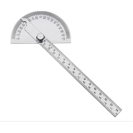 Rapporteur de 180 degrés, règle d'angle réglable pour Dessiner et Mesurer, règle de Dispositif de Mesure de 145 mm