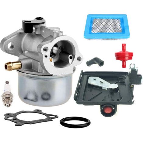 DTEKGAZ - Kompatibler Vergaser 799868 für Briggs & Stratton Rasenmäher 124T02, 124T05 und 124T07. Ersetzt die Teilenummern 799868, 498254, 497347, 497314 und 498170. Kraftstofffilter, Luftfilter und A (1/4)