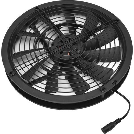 Kit de ventilateur de panneau solaire 10 pouces 100W, panneau solaire étanche, botier de Ventilation rond, ventilateur d'échappement pour poulailler, serre, hangar (1/5)