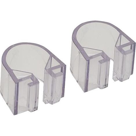 Hansgrohe – Support porte-savon en verre transparent 25 mm – Lot de 2 pièces – Pour fixation murale dans espaces confinés – Design épuré (1/2)