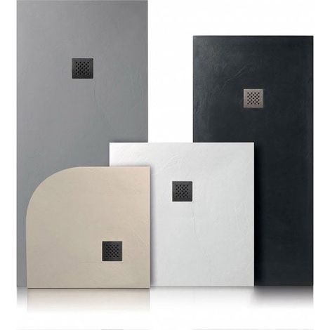 Piatto doccia 80x80 h.2,5 in marmoresina grigio cemento di (1/4)