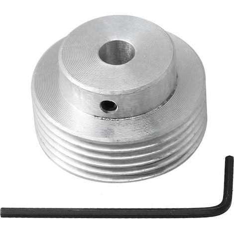 Poulie à courroie en aluminium à 6 dents, alésage intérieur de 6 mm, multi-coins, pour machine à tailler les engrenages (1/2)