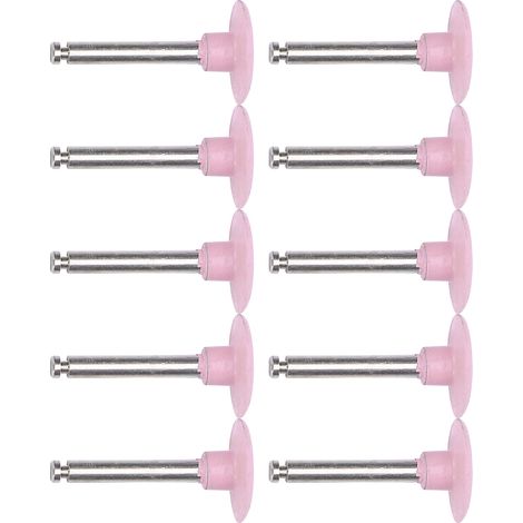 10 pièces Fraises de Polissage Dentaire Rose pour Polisseuse à Vitesse Lente - Kit de Bistouris Dentaires (1/5)