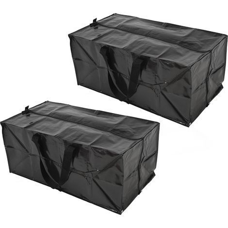 Lot de 2 sacs de déménagement robustes et imperméables avec poignées, grande capacité, pour un rangement optimal lors du déménagement.