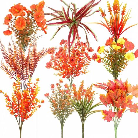 Decoration Automne, 10 Pièces Bouquet de Fleurs Artificielles Automne (1/5)