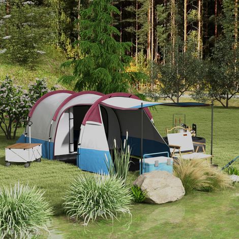 Tente Personnes Chambres Sac Transport Étanche Mobilier Intérieur Multicolore 420x200x150cm