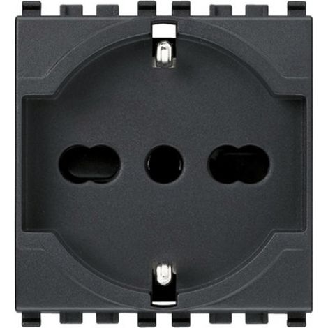 Prise Sicury 2P+T 16 à 250 V Universelle Gris Eikon